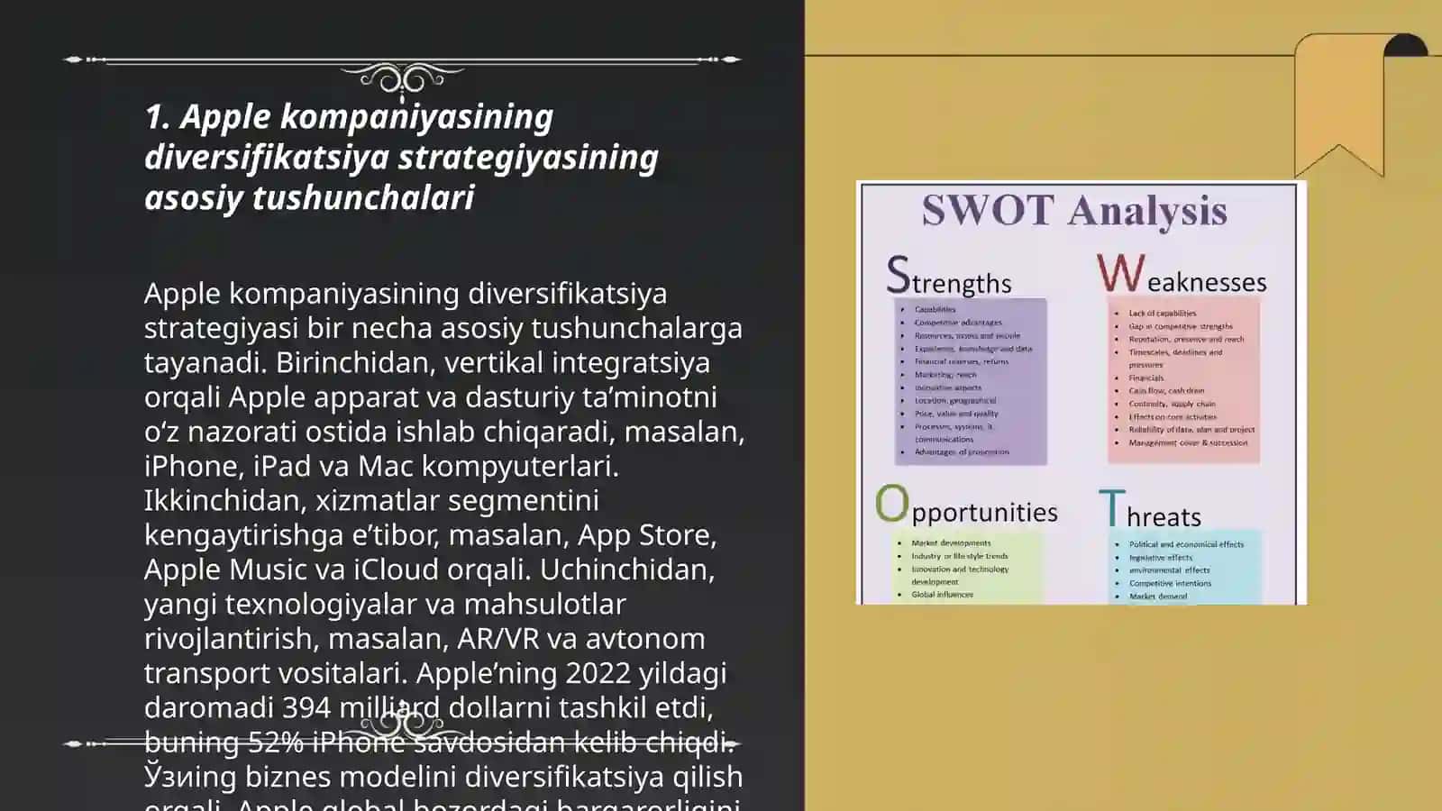 Apple Kompaniyaning diversifikatsiya strategiyalari tahlili 3