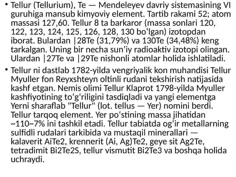 Selenit-tellurit kislotalar 3