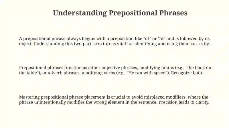 Prepositional Phrases: Definition and Components 3