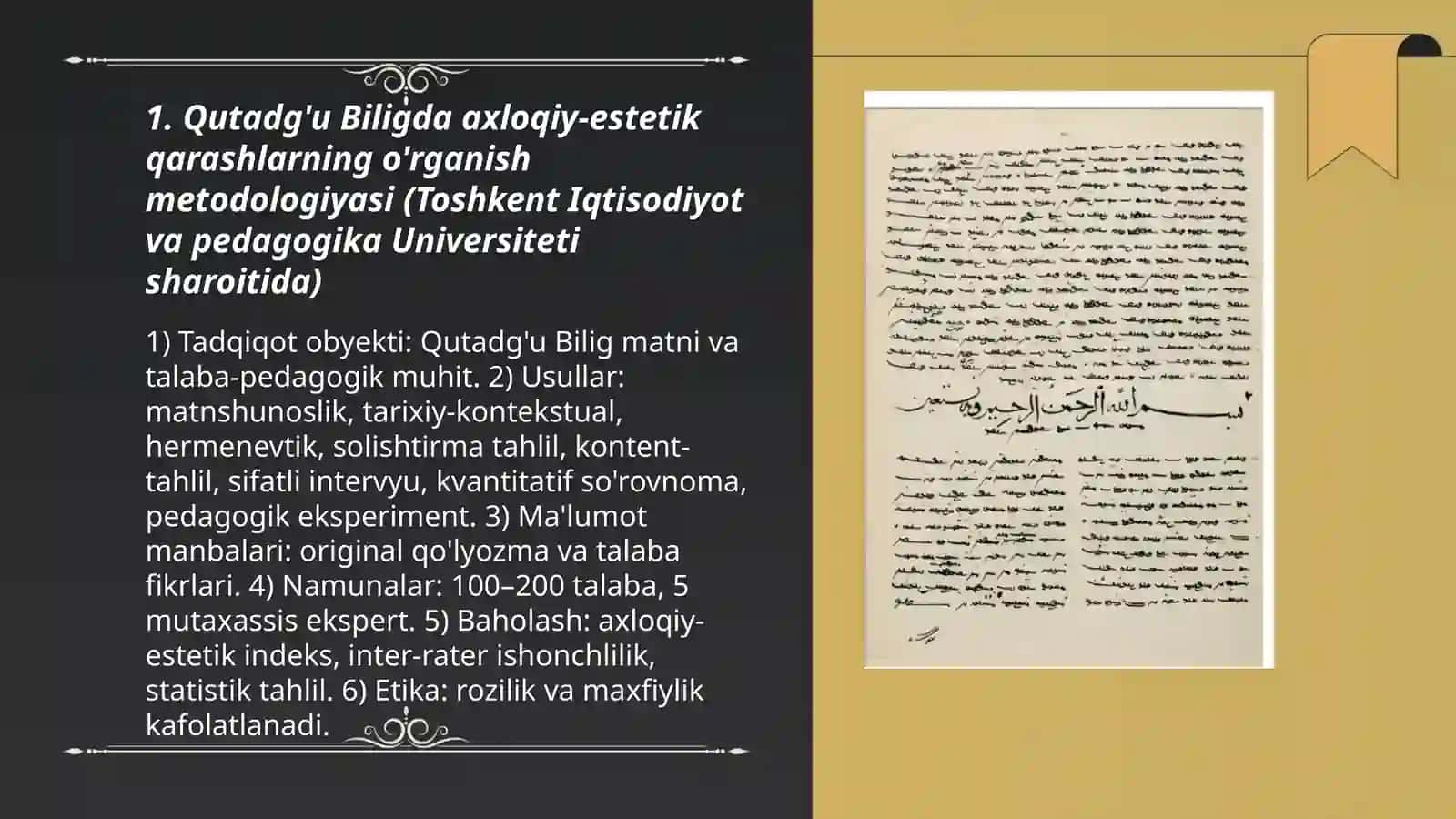 Qutadg'u biligda axloqiy estetik qarashlarni aniqlash 3