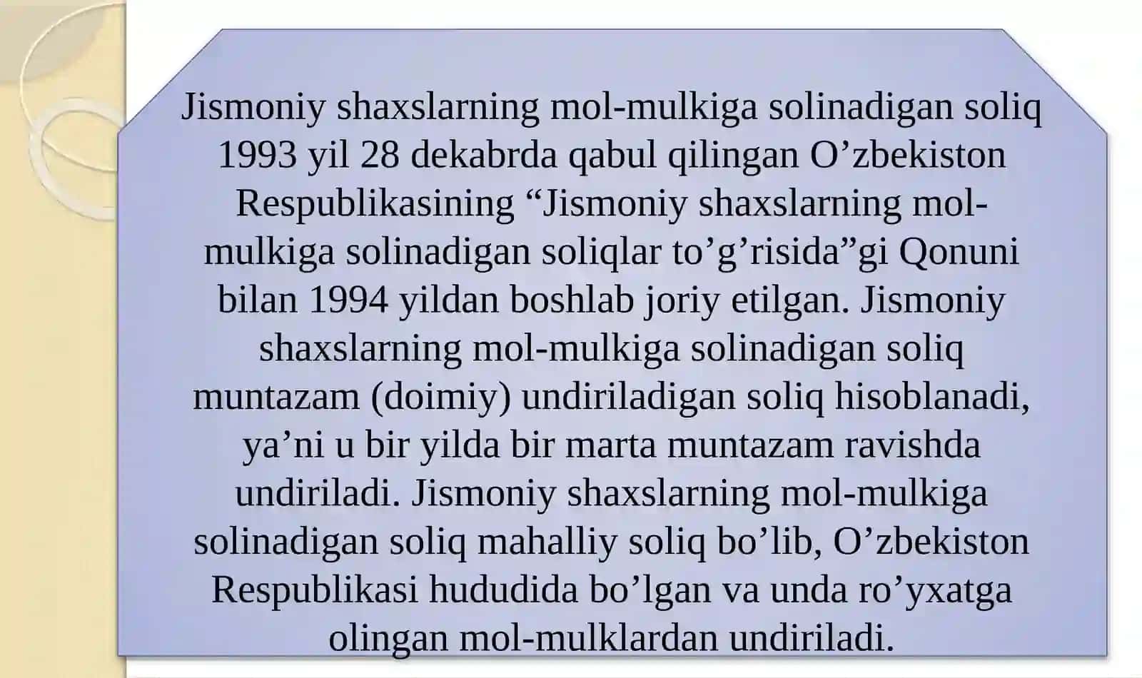 JISMONIY SHAXSLARDAN OLINADIGAN MOL-MULK SOLIG’I 3