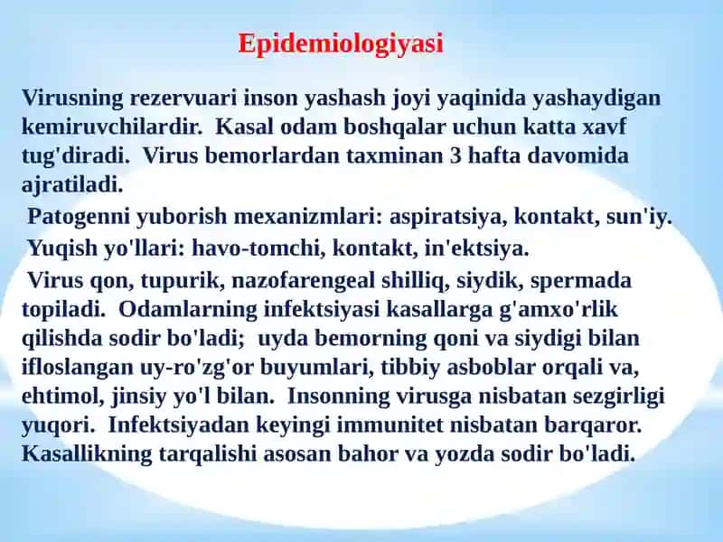 Ebola, Lassa, viruslari, kasallik patogenezi, laborator tashhisi 3