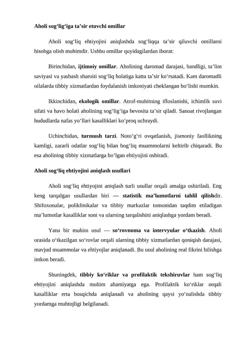 O‘zbekistondada sog‘liqni saqlash yoki energetika sohasidagi bozor. 3