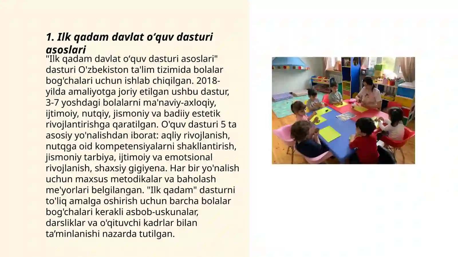 Ilk qadam davlat oʻquv dasturi 3