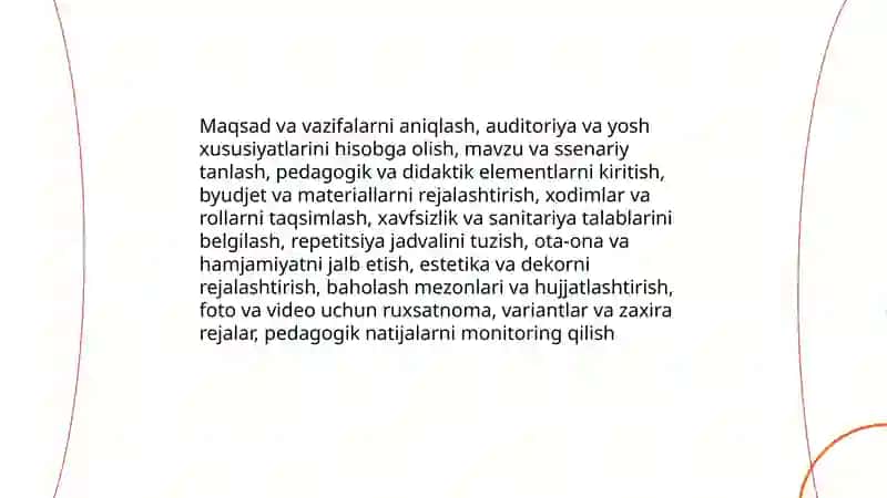 MTTlarda bay bayram va ertaklarni tashkil qilish va o'tkazish 3
