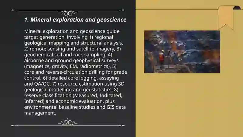 Mineral exploration and geoscience guide 3