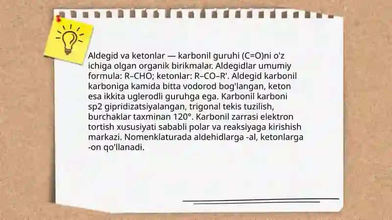 Aldegid va ketonlar 3
