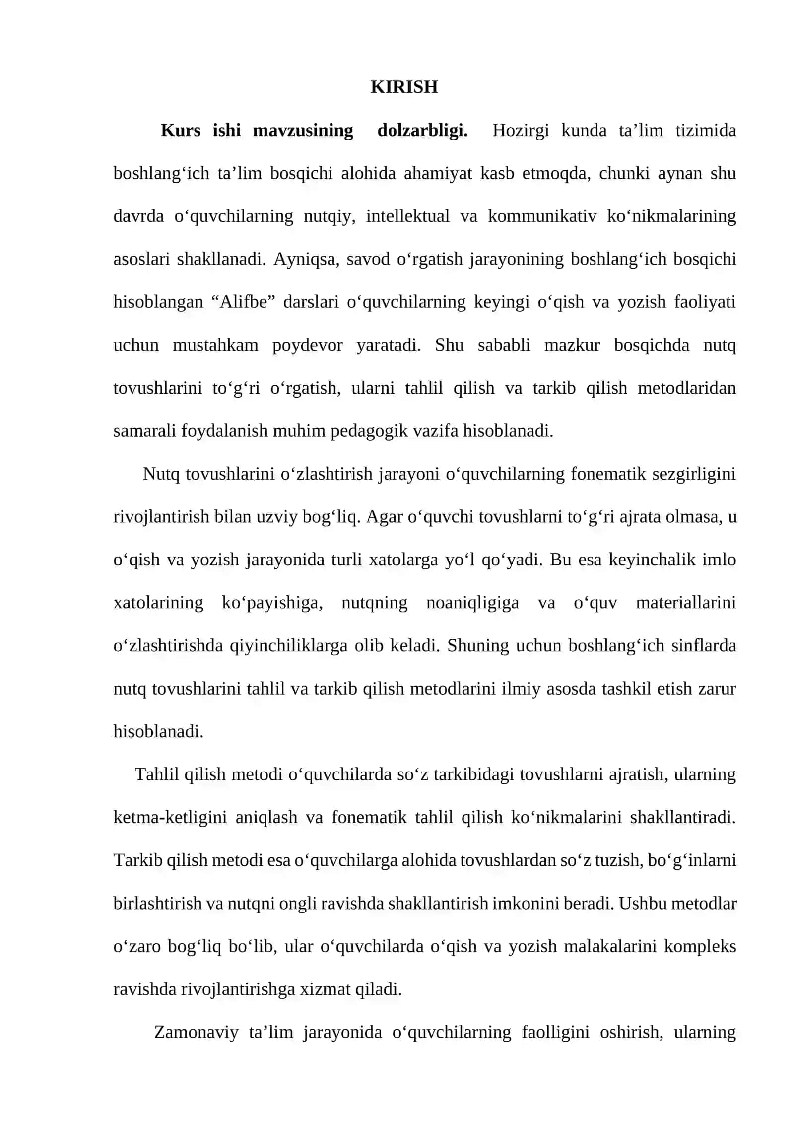 "Alifbe"darslarida nutq tovushlarini tahlil va tarkib qilish metodlarimimg qo'llanilishi 3