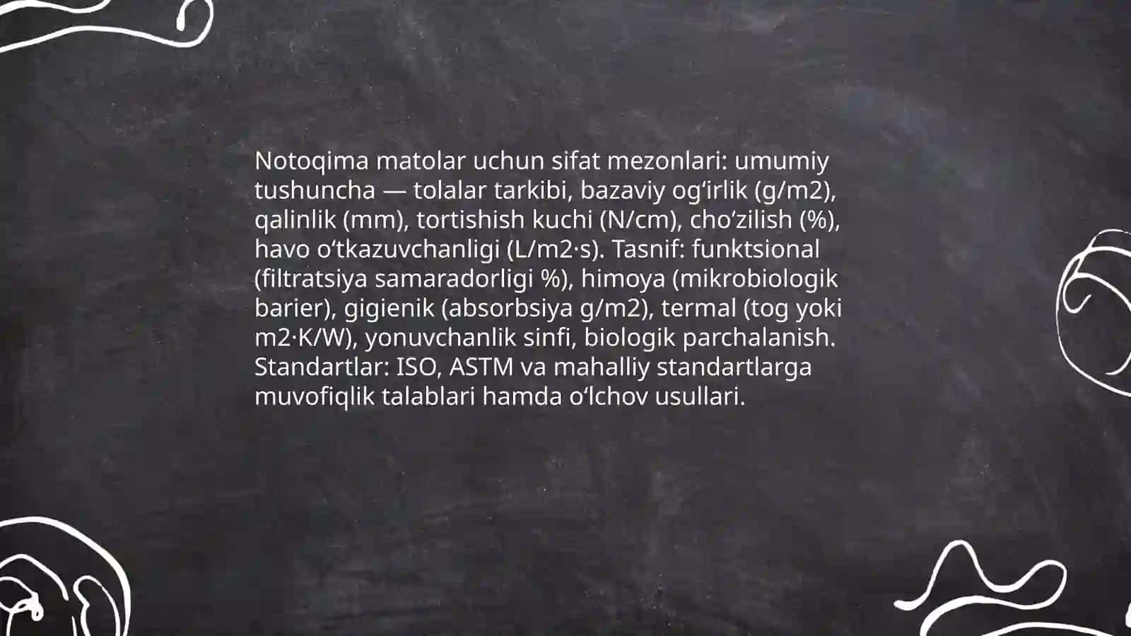 Notoqima matolar uchun sifat mezonlari: umumiy tushunchalar va tasnif 3