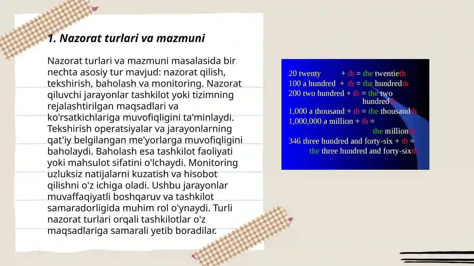 Nazorat qilishning usul va uslublari 3