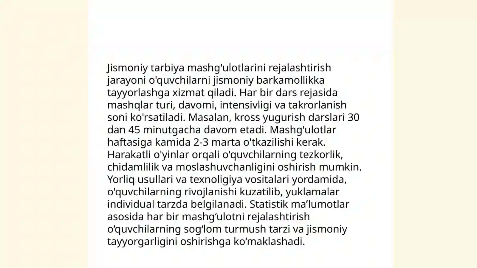 Jismoniy tarbiya darslarida o'quvchilar faoliyatini tashkil etish usullari Mustafoqulova Xosiyat 3