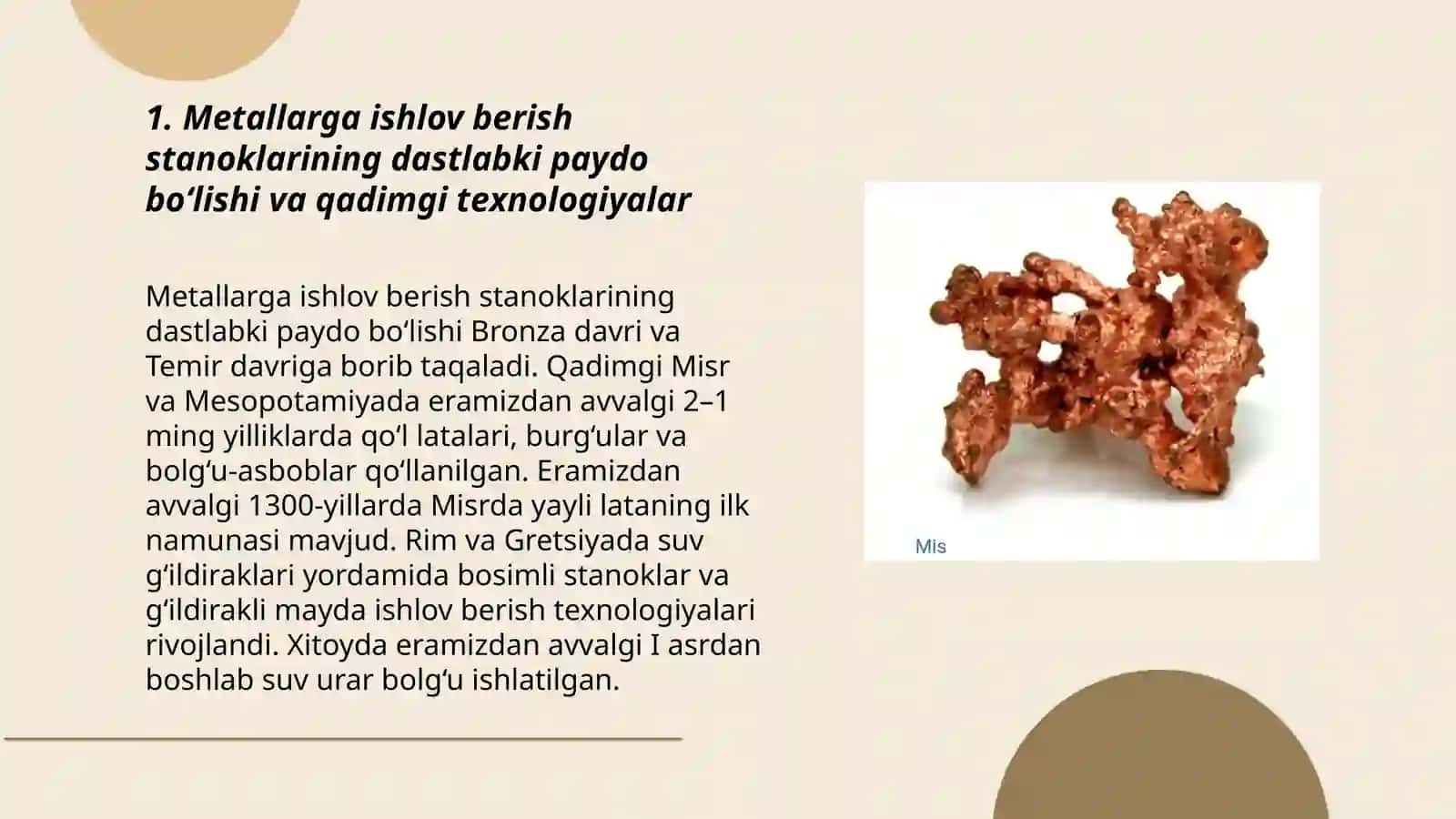 Metallarga ishlov berish stanoklarining paydo bo'lish tarixi va hozirgi kundagi zamonaviy modellari 3