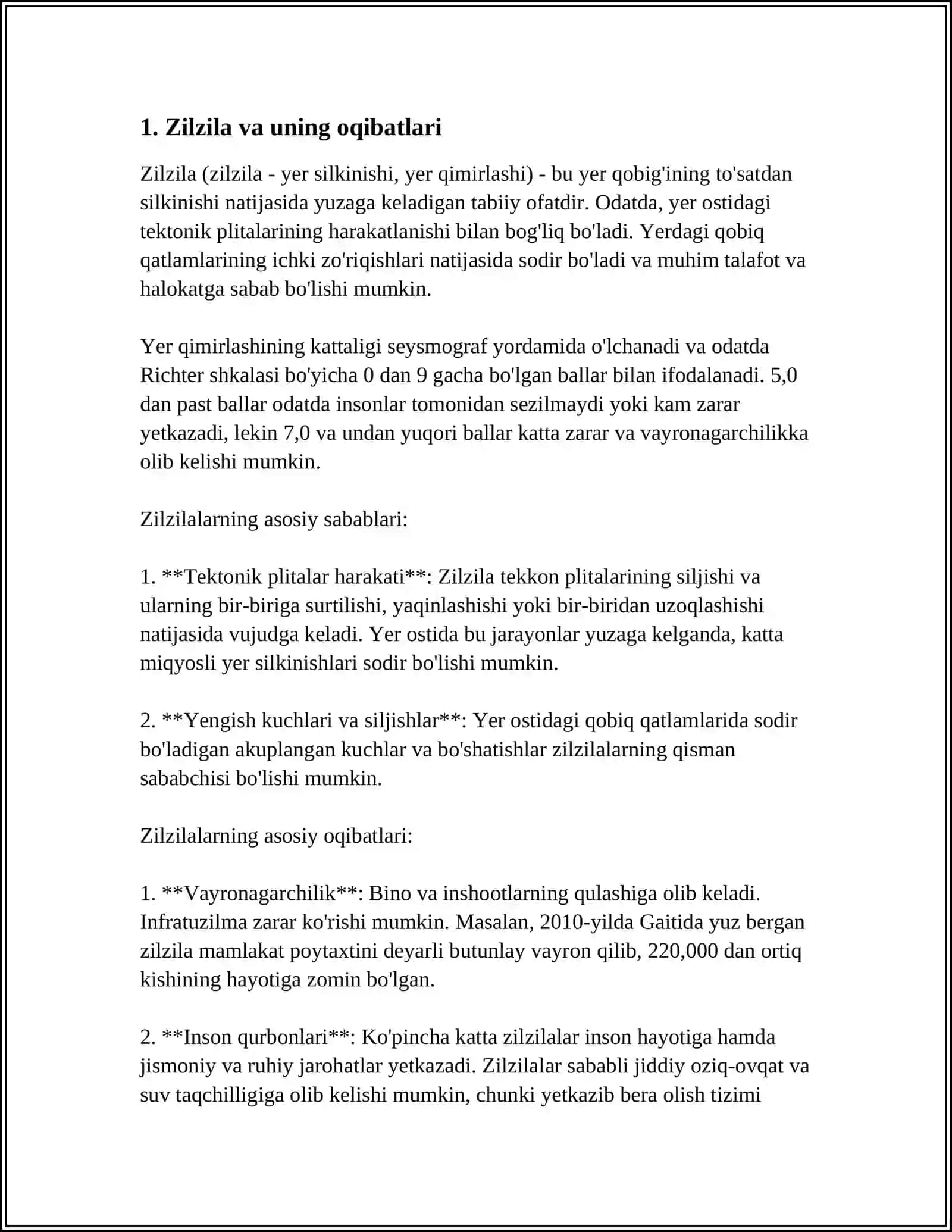 TABIIY OFATLAR VA ULARNI OQIBATLARI 3