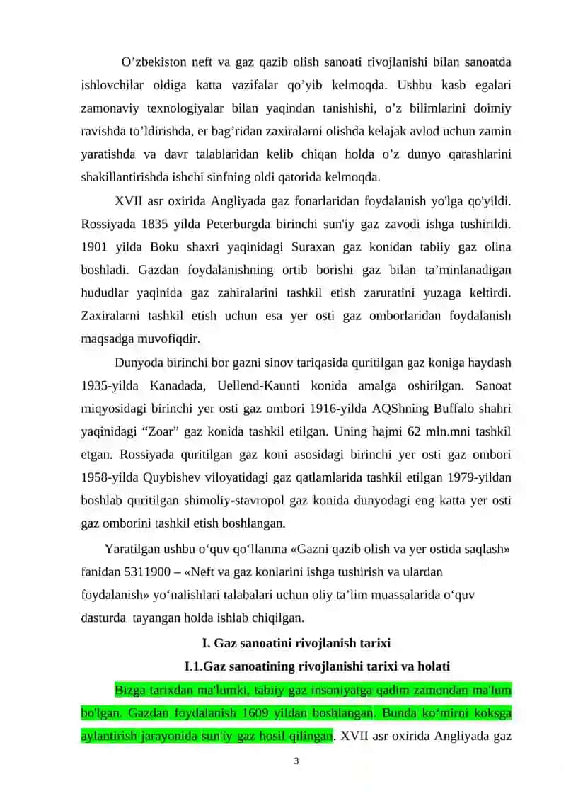 Gaz qazib olish va yer ostida saqlash 3