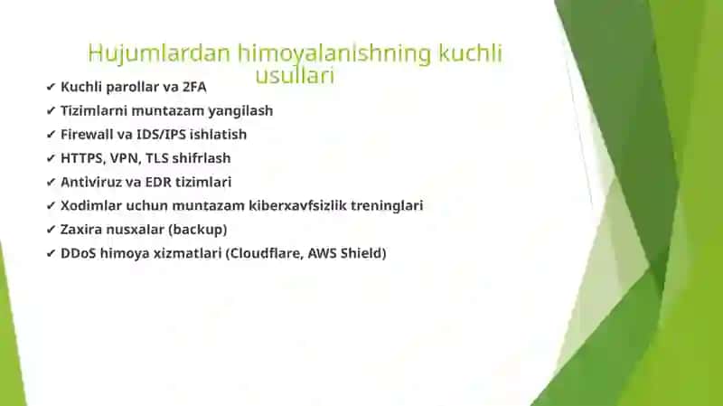 Tarmoqda xakerlik va etiborga loyiq hujum turlari 3