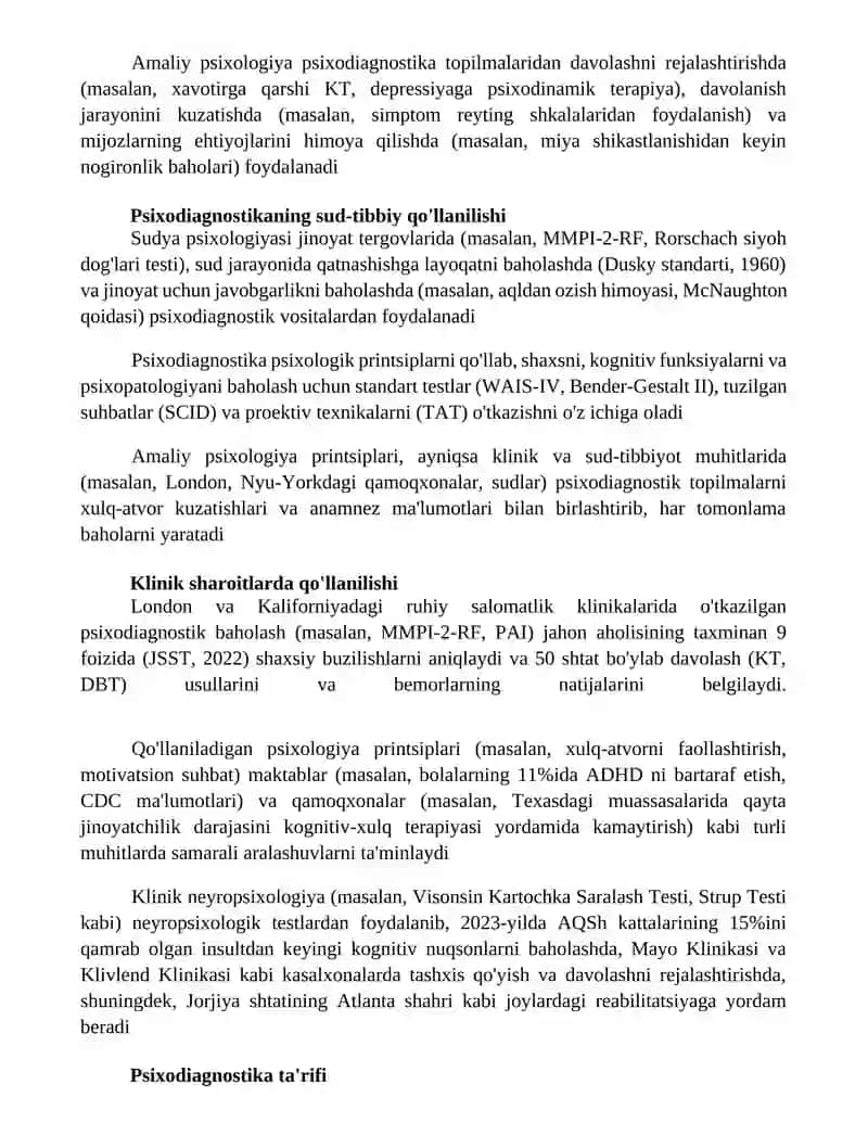 Psixodiagnostika va amaliy psixologiya haqida tushuncha 3