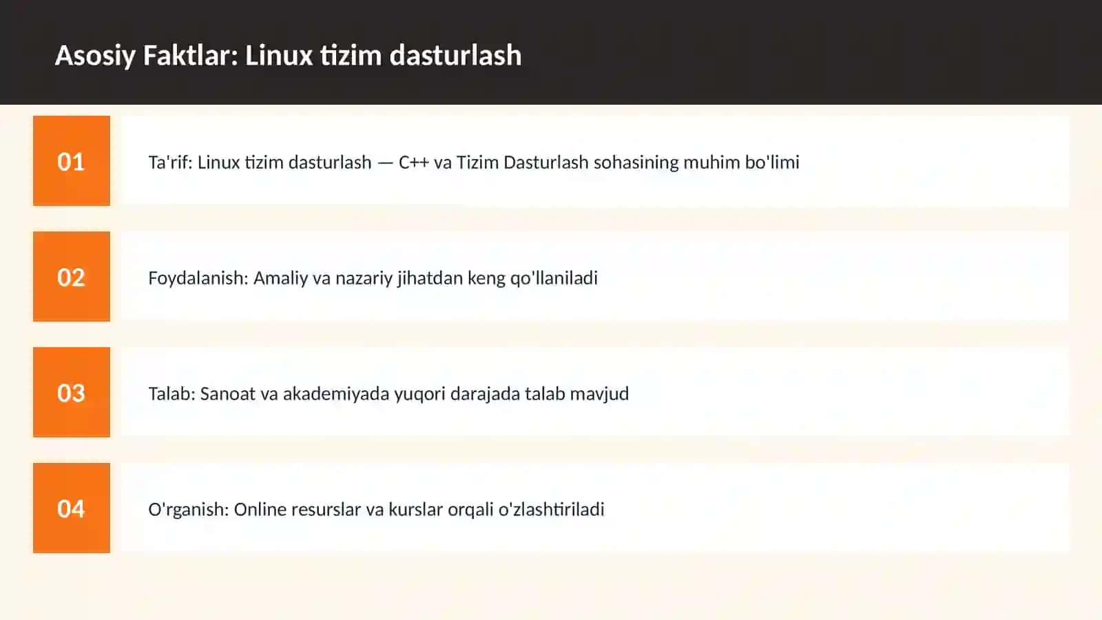 Linux tizim dasturlash 3