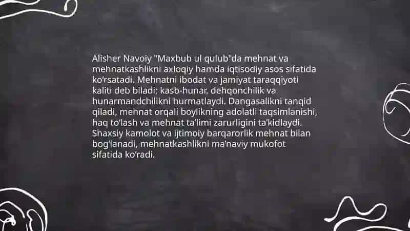 Alisher Navoiyning,,Maxbub ul qulub‘‘ va boshqa asarlaridagi iqtisodiy g‘oyalar 3
