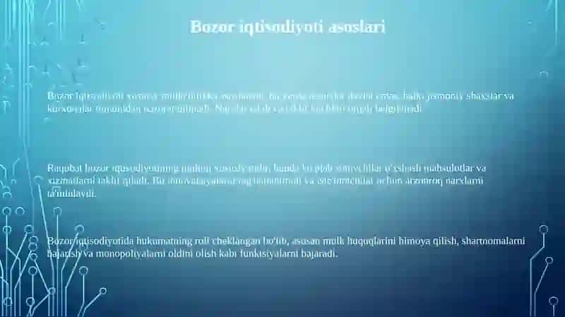 Iqtisodiyot bozor va iqtisodiyot siyosat 3