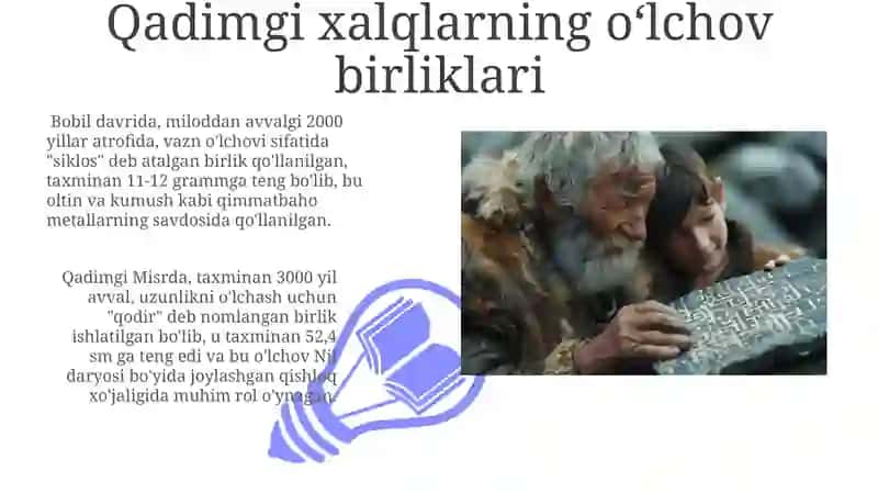 Qadimgi Xalqlarning Nostandart O'lchov Birliklari 3