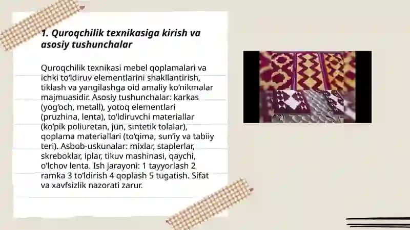 Quroqchilik texnikasi 3
