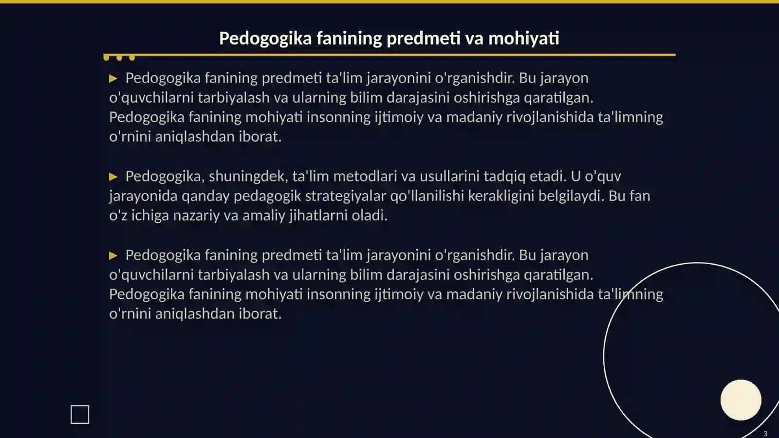 Pedogogika fanining predmeti vazifalari va rivojlanish bosqichlari 3