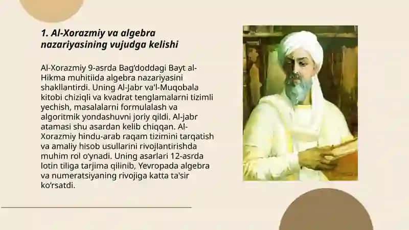 O‘rta asr Sharq allomalarining matematikaga qo‘shgan hissalari 3