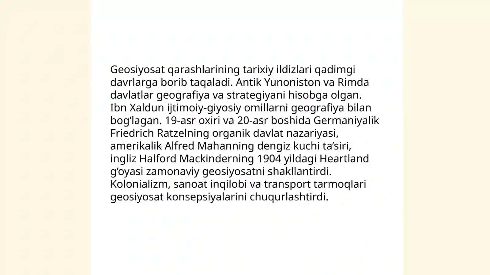 Geosiyosat qarashlarining vujudga kelishi 3