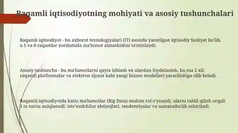 Raqamli iqtisodiyot mazmuni va rivojlanish tendensiyalari 3