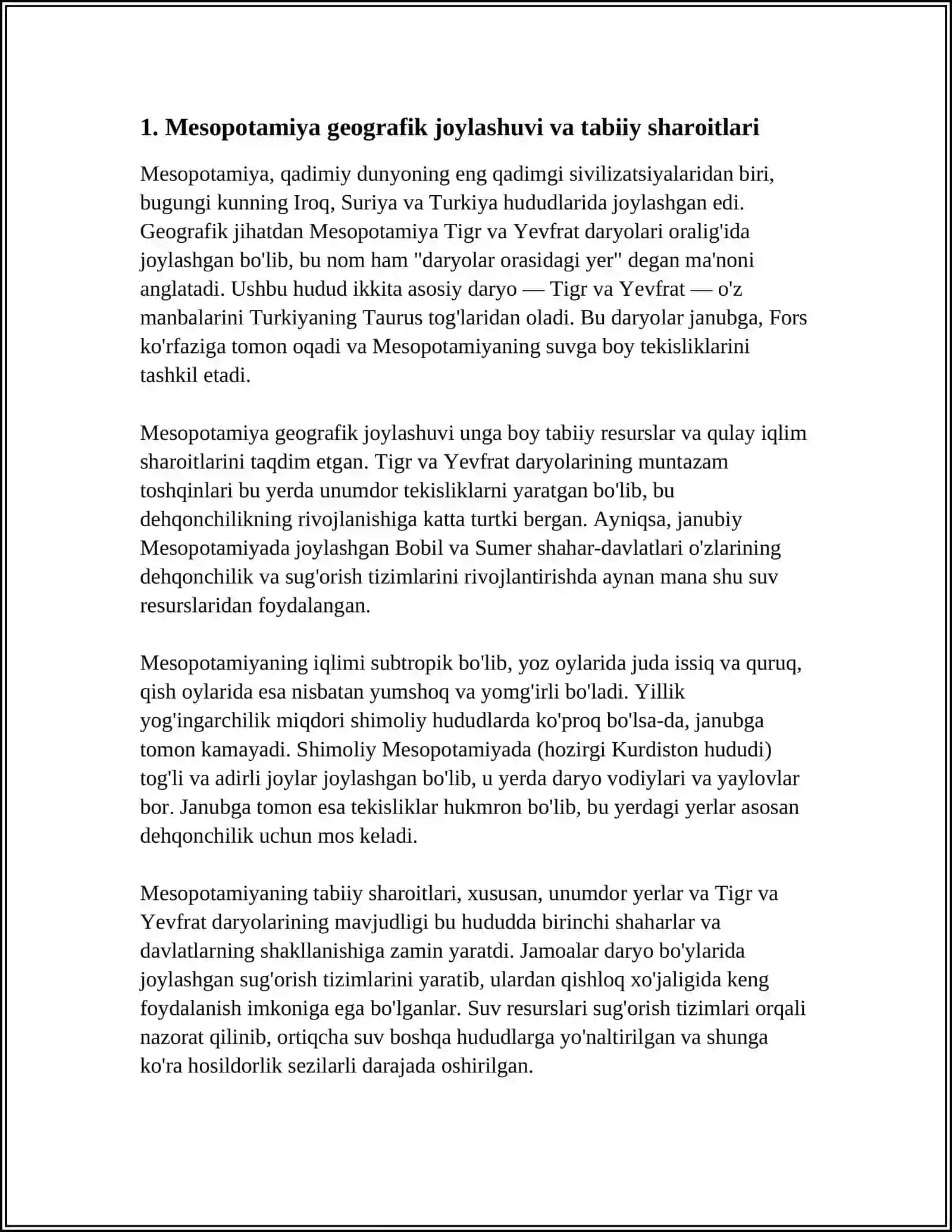 MESOPOTAMIYA TARIXI.SHUMER AKKAD DAVLATLARI 3