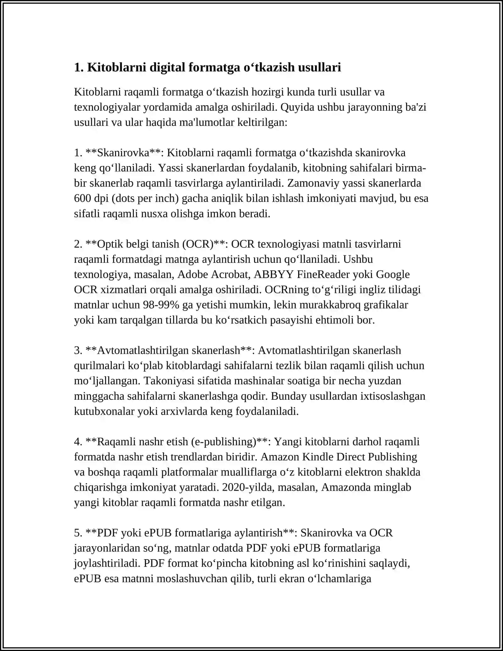REFERAT Mavzu: MANBALAR VA ADABIYOTLAR BILAN ISHLASH 3