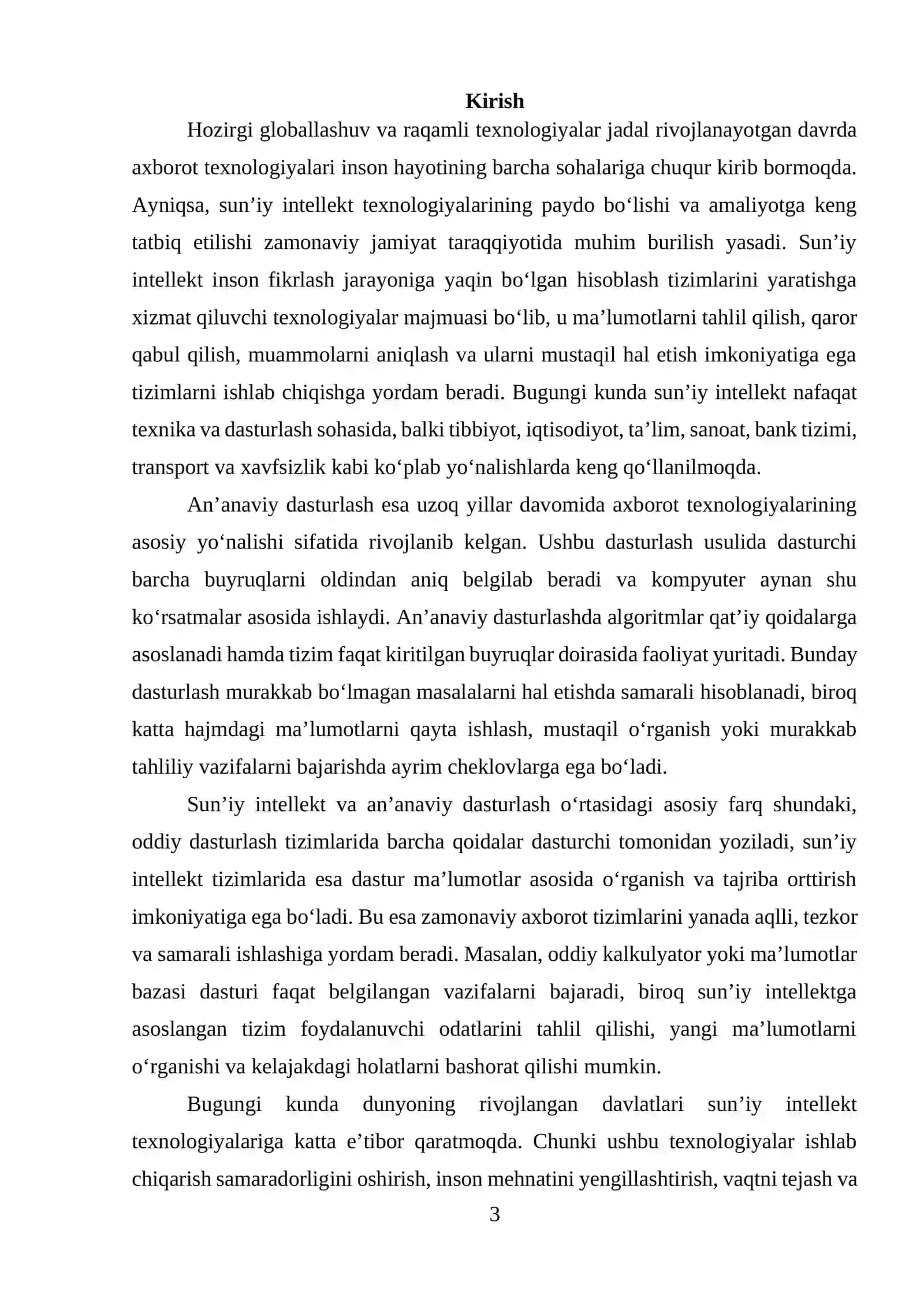 Sun’iy intellekt va an’anaviy dasturlashning nazariy asoslari 3