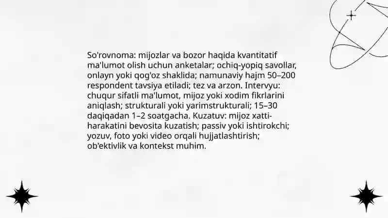 Kichik biznes faoliyatini tahlil qilishda malumotlar yig'ish va qayta ishlash 3