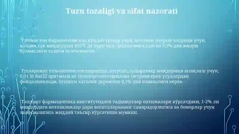 Farmasevtika Preparatlarida Tuzlarning Ahamiyati 3
