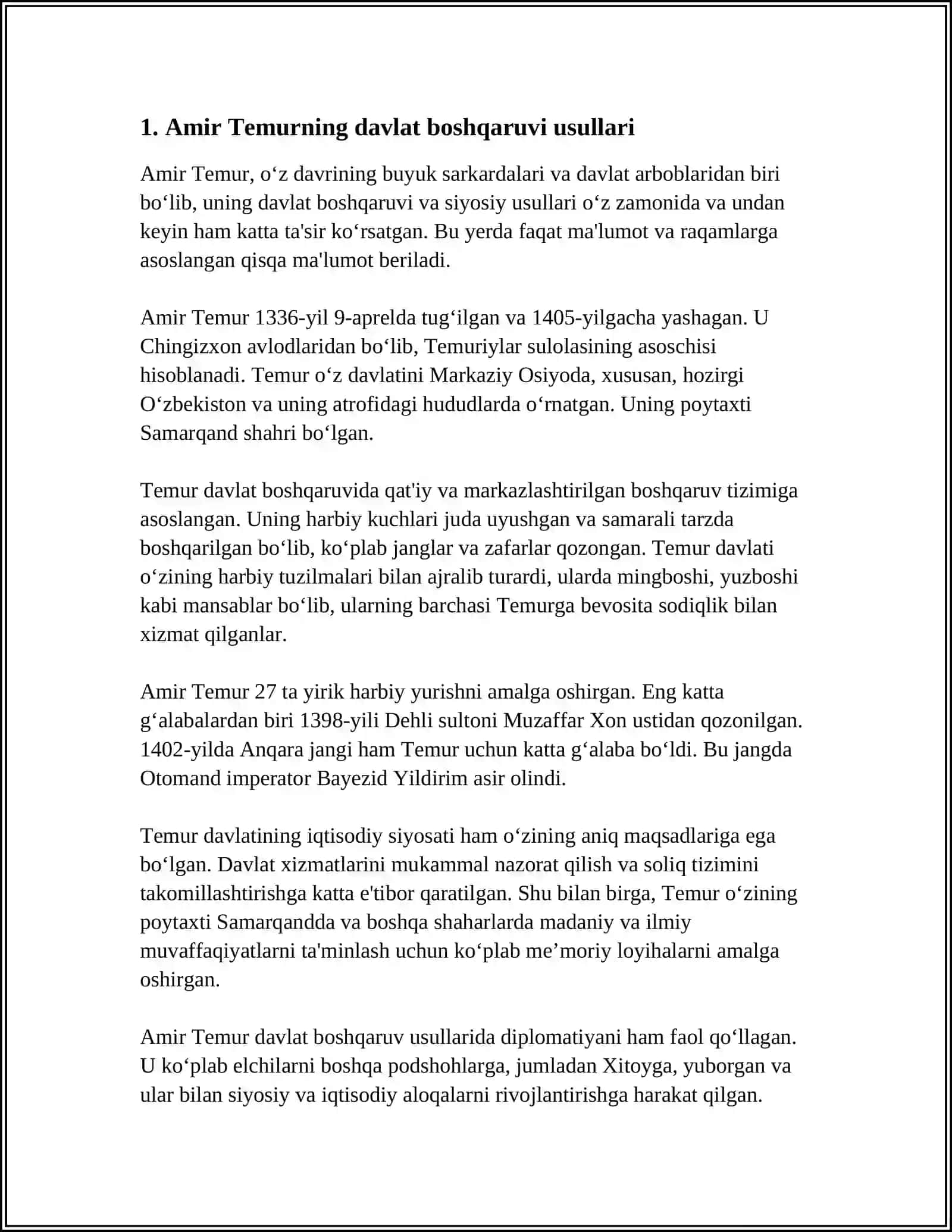 AMIR TEMUR BUYUK DAVLAT ARBOBI.MIRZO ULUG'BEK - DAVLAT ARBOBI VA BUYUK OLIM 3