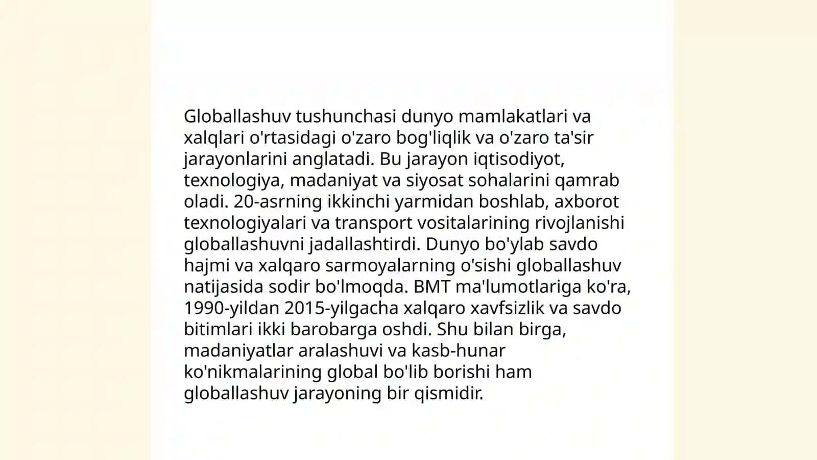 Globallashuv jarayonining ijtimoiy va falsafiy ahamiyati 3