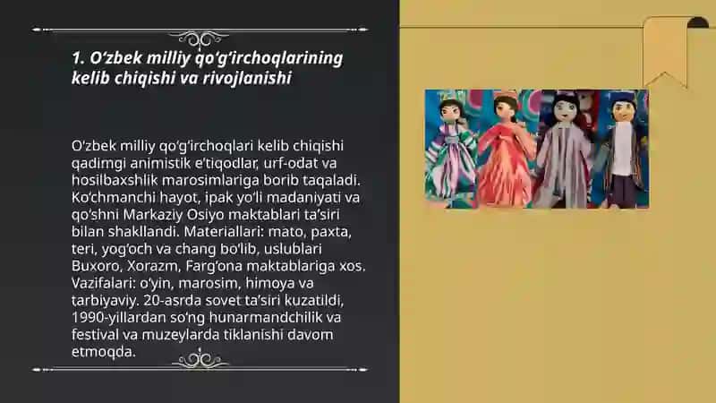 O‘zbek milliy qo‘g‘irchoqlarining kelib chiqishi va rivojlanishi 3