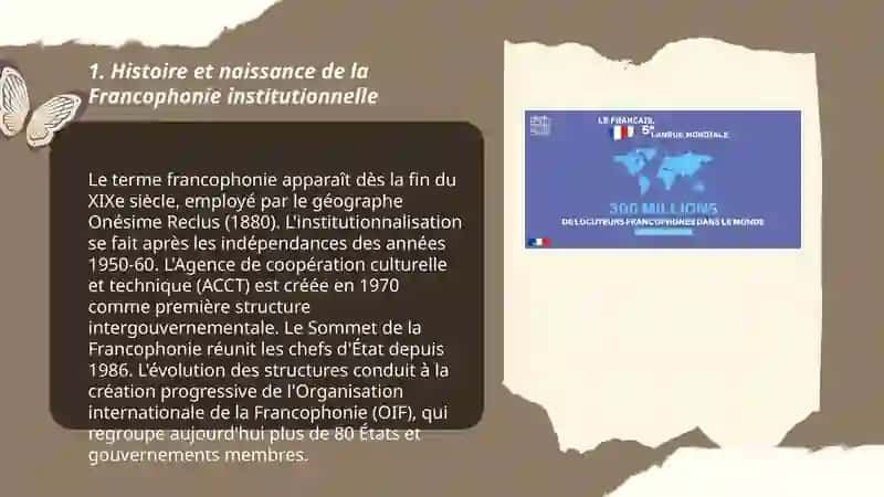 La langue française dans le monde. La Francophonie 3