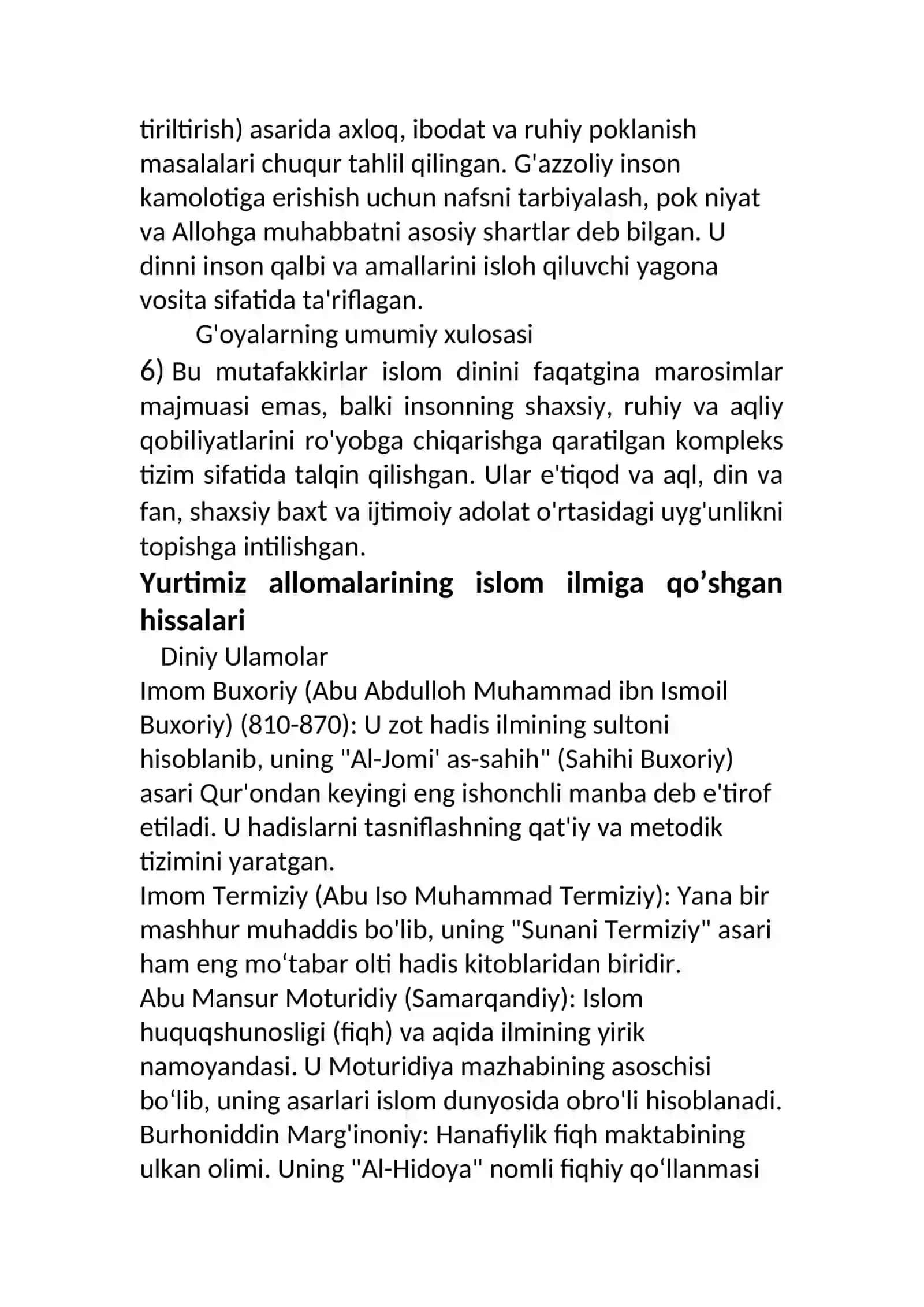 Sharq mutafakkirlarining islom dinining inson kamolotiga ta'siri haqidagi gʻoyalari 3