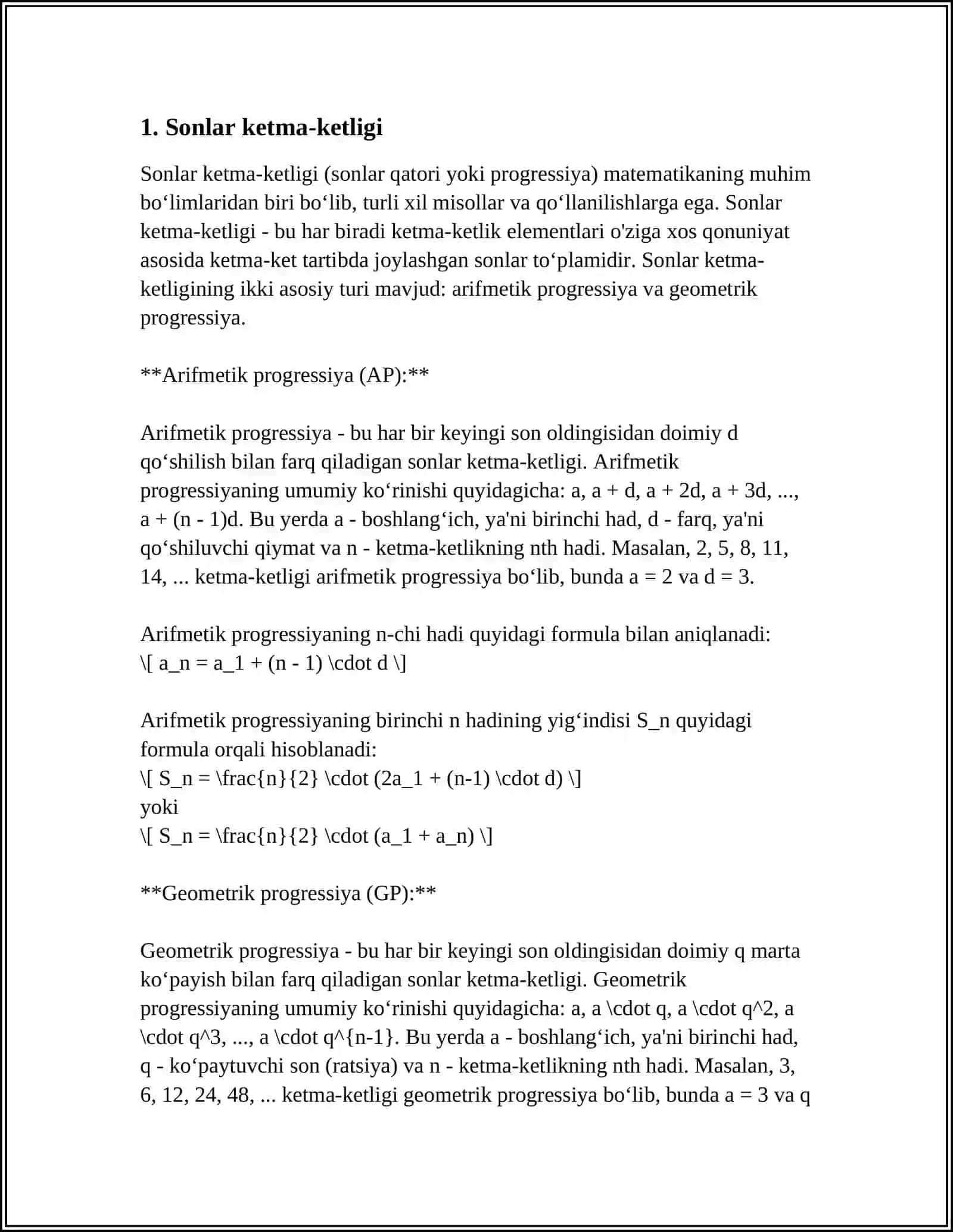 MANTIQIY FIKRLASHGA OID MASALALAR USTIDA ISHLASH (3 - SINF) 3