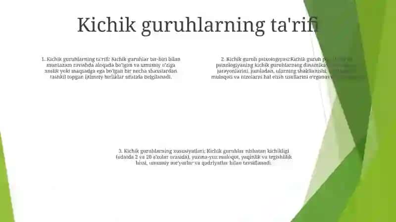 Kichik Guruhlar Psixologiyasi 3