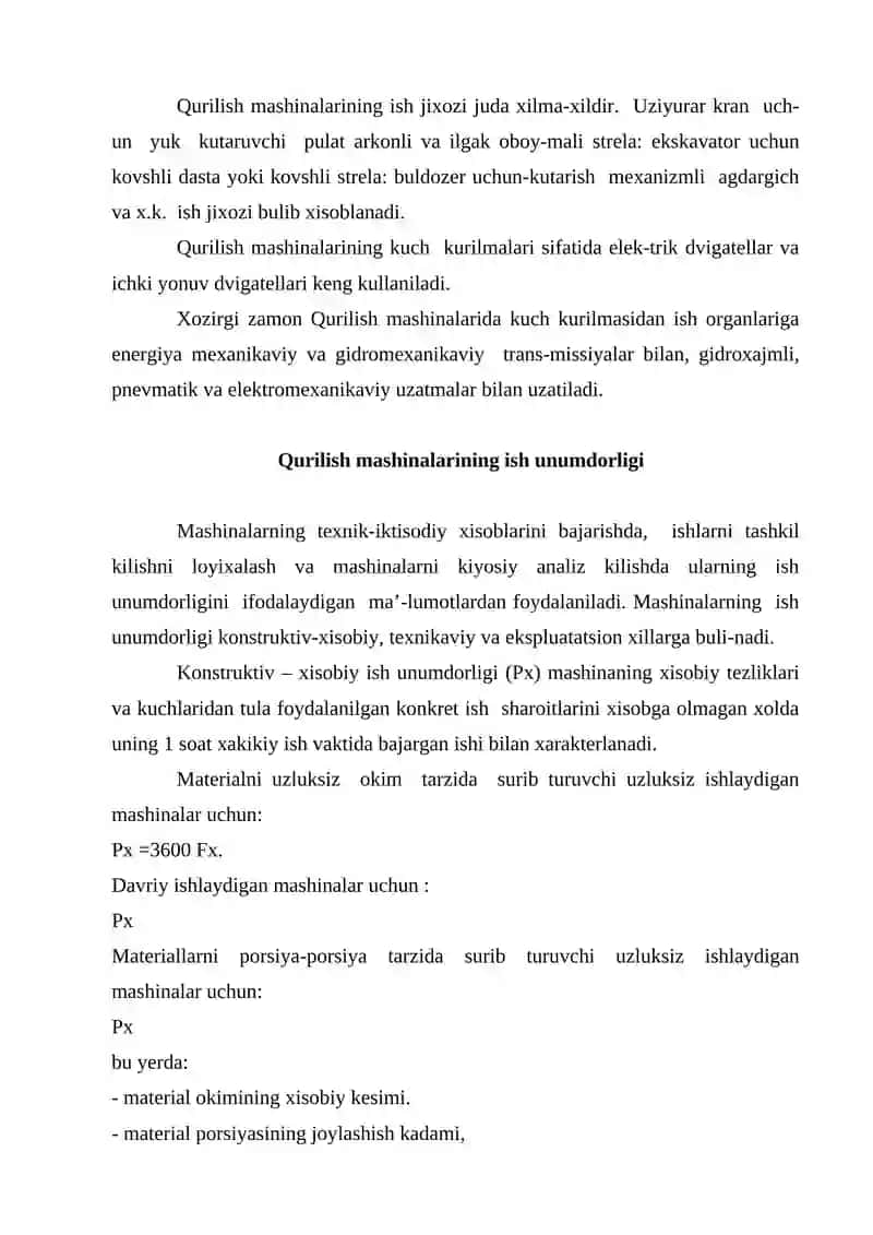 Zamonaviy qurilish mnashinalari 3