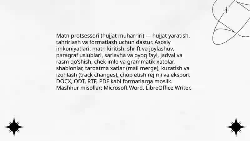 Matn protsessori (hujjat muharriri) 3