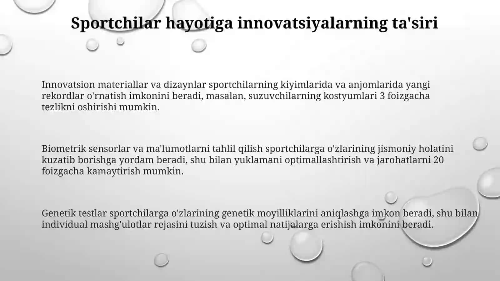 Innovatsiyalarning sportchilar va tomoshabinlar hayotiga ta'siri 3