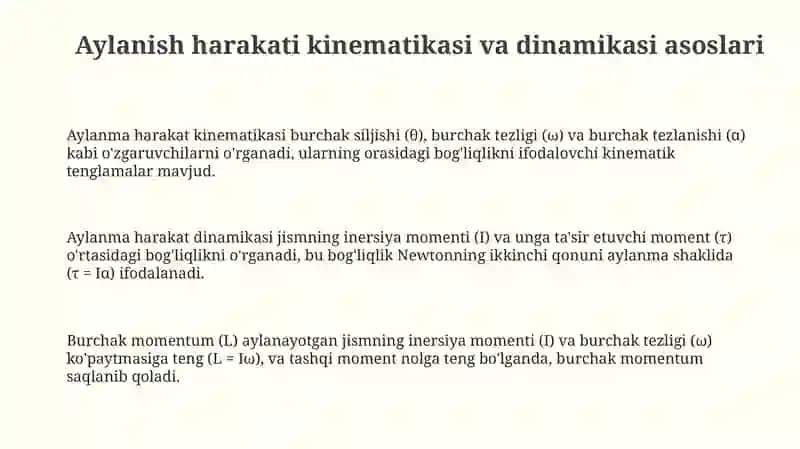 Aylanmaharakat mexanikasi qonunlari 3