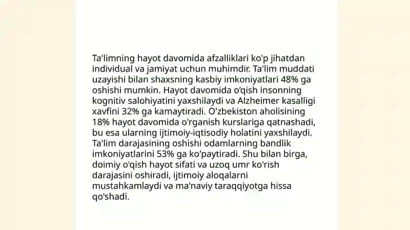Uzliksiz ta'lim tendensiyalari va zamonaviy yondashuvlar fanidan taqdimoti 3