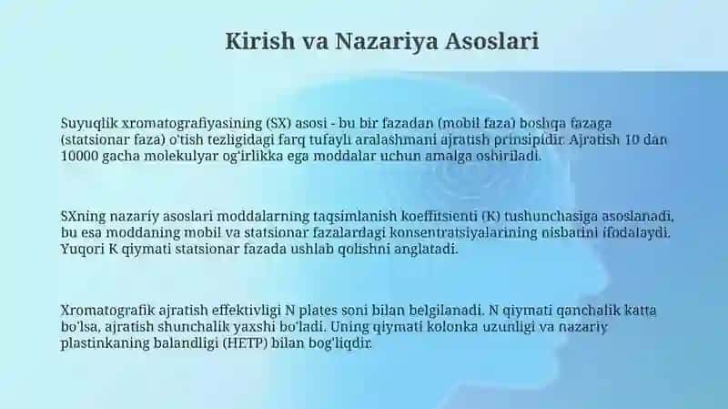 Suyuqlik xromatografiyasi usullari yordamida moddalar analizi 3