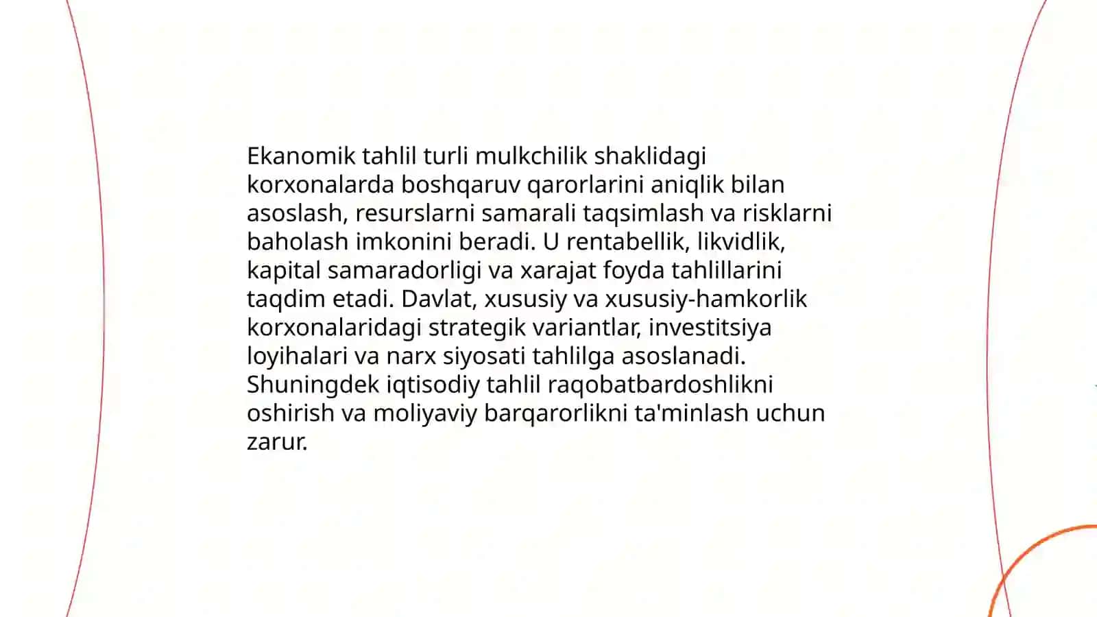 Turli mulkchilik shaklidagi xoʻjalik yurituvchi subyektlarda boshqaruv qarorlari qabul qilishda tahlilning ahamyati 3