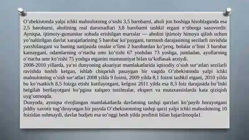 O’ZBEKISTONDA IQTISODIY ISLOHOTLARNING AMALGA OSHIRILISHI, BOZOR MUNOSABATLARINING SHAKLLANISHI 3