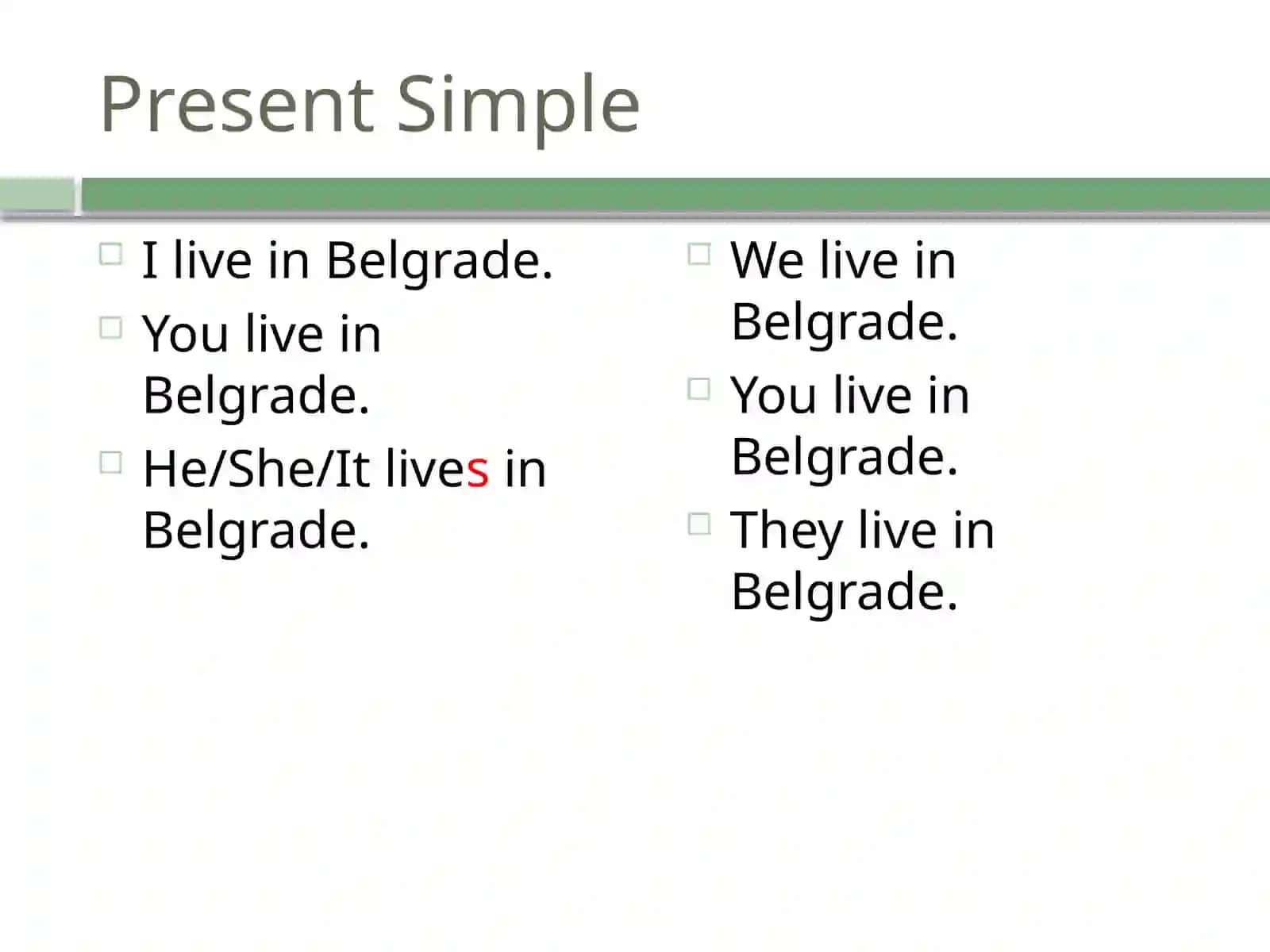 Mavzu: Present Tenses 3